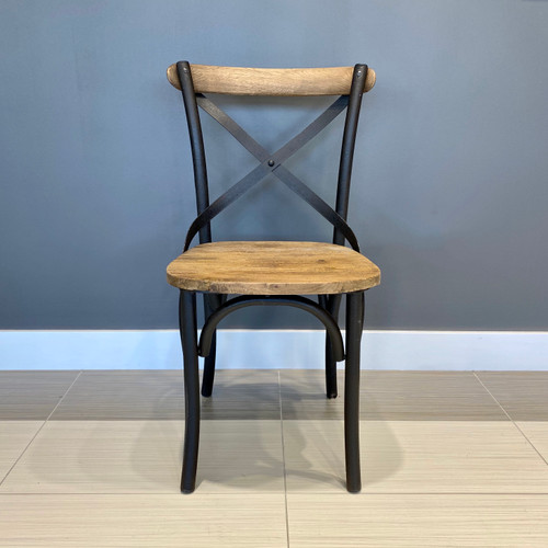 Lockhart Dining Chair - Set of 10-Made from recycled materials inc. metal, timber & hardware. Expect imperfections such as warping, scratches, dents, cracks, splinters & chips, these ARE NOT covered by warranty.