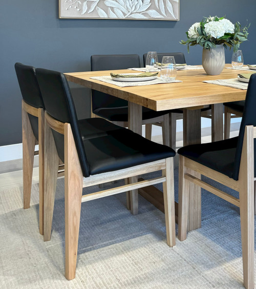 Mt Hotham Square Dining Table & 8 x Mt Hotham Dining Chairs Suite