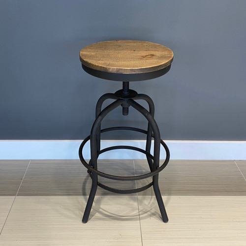 Lockhart Swivel Stool - Set of 4 - Made from recycled materials inc. metal, timber & hardware. Item will have imperfections e.g. warping, scratches, dents, cracks, splinters & chips. These imperfections ARE NOT covered under warranty.