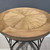 Hagrid Round Lamp Table w/ Cross Base -Made from recycled materials inc. metal, timber & hardware. Expect imperfections such as warping, scratches, dents, cracks, splinters & chips, these ARE NOT covered by warranty.