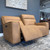 Boston 2 Seater Dual Power Sofa - Tan Leather Air