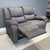 Seattle Reclining 2 Seater - Leather Air Charcoal