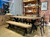 Lockhart 3m Dining Table, 2.3m Bench Seat & 7x Dining Chairs Suite - Made from recycled materials inc. metal, timber & hardware. Expect imperfections such as warping, scratches, dents, cracks, splinters & chips, these ARE NOT covered by warranty.