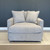 Newhaven Sofa Chaise, Armchair & Ottoman Suite - Large Left Hand Facing - Grey Gum
