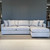 Newhaven Sofa Chaise, Armchair & Ottoman Suite - Large Right Hand Facing Grey Gum