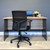 Performance 1400 Office Desk - Natural Oak/ Charcoal