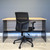 Performance 1400 Office Desk - Natural Oak/ Charcoal