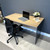 Performance 1400 Office Desk - Natural Oak/ Charcoal