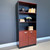 Performance Bookcase Split Large - Red Gum/ Charcoal