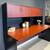 Performance 1800 Office Desk & Hutch - Red Gum/ Charcoal