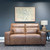 Boston 2 Seater Dual Power Sofa - Brown Leather NEW 3721-85