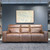 Boston 3 Seater Dual Power Sofa - Brown Leather NEW 3721-85