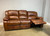 Belle Reclining 3 Seater & 2 x Single Recliners Suite - Tan Leather