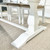 Provedore Two Tone 300cm Dining Table, 280cm Bench, 6x Provedore White Dining Chairs Suite