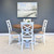 Provedore Two Tone Round Dining Table & 4x Provedore White Dining Chairs Suite