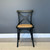Marlo Dining Table & 8x Cross Chair Black w/ Rattan Seat