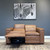 Sydney 2 Seater Sofa - Brown Leather NEW 3721-85