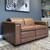 Sydney 2 Seater Sofa - Brown Leather NEW 3721-85