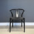 Wishbone Dining Chair - Black w/ Black Seat