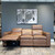 Sydney 3 Seater Sofa - Brown Leather NEW 3721-85