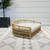 Hampton Large Outdoor Wicker Dog Cat Pet Day Bed-Wheat wicker with Cream