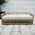 Hampton Large Outdoor Wicker Dog Cat Pet Day Bed-Wheat wicker with Cream