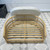 Hampton Large Outdoor Wicker Dog Cat Pet Day Bed-Wheat wicker with Cream