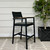 Sorrento Bar Chair w/ Arms - Black