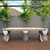 Herringbone 200cm Table, 180cm Bench Seat & 4x Hampton Chair - White