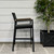 Sense 180cm Bar Table & 6x Sorrento Bar Chair w/ Arms - Black