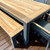 Sense Dining Table 300cm, 270cm Bench Seat & 6 Sorrento Stacking Chair - Black