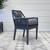 Yambuk Outdoor Aluminium and Rope Dining Chair - Charcoal Frame & Charcoal Rope