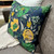 Floral Botanica Cushion 50x50cm - Lemon, Green & Navy