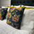 Floral Botanica Cushion 50x50cm - Lemon & Blush on BLack