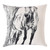 Brumby Cushion 55x55cm - Black on White