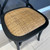 Cross Chair w/ Rattan Seat Black - Set of 10