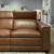 Sydney 4 Seater Sofa - Brown Leather NEW 3721-85 (LHF Loveseat, RHF Loveseat)