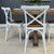 Cross Chair w/ Rattan Seat - White