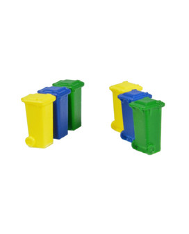 87TRAIN 22230  6 containers 100 l (Green, blue and yellow) (H0)