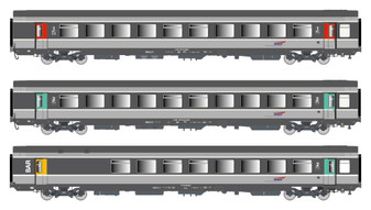 LS MODELS 41215 3-piece. Set of SNCF VTU passenger cars, era V (DC)(HO)