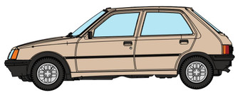 REE CB-150 Peugeot 205 car - BEIGE (H0)