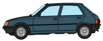 REE CB-152 Peugeot 205 car - BLUE (H0)