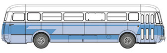 REE CB-131 Blue and White Renault R4190 Coach – Child Transport (82) (H0)
