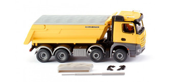 WIKING 067449 Tipper trailer - zinc yellow (Meiller/MB Arocs) (H0)