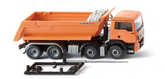 WIKING 067448 Tipper trailer (MAN TGS Euro 6/Meiller) - orange (H0)