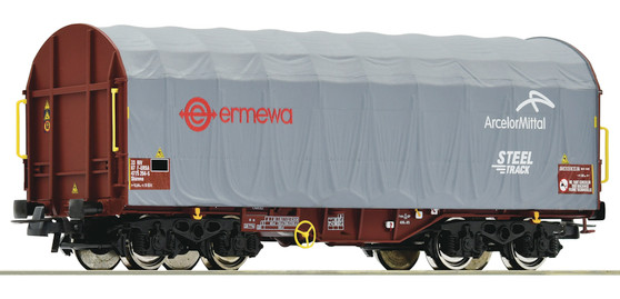 ROCO 76447 Sliding tarpaulin wagon, Ermewa (DC)(HO)