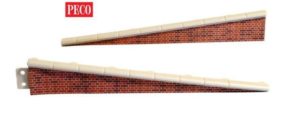 PECO LK-66 Platform Edging Ramp, Brick (HO) 2UN