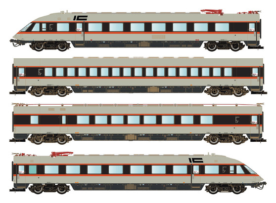 LS MODELS 16001  ET 403, GREY/RED/BLACK, IC, 4 ELEMENTS (DC)(HO)