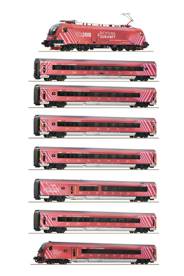 ROCO 5510002 - 8-piece set: “100 Years ÖBB” Railjet, ÖBB (DCC SOUND)(H0)