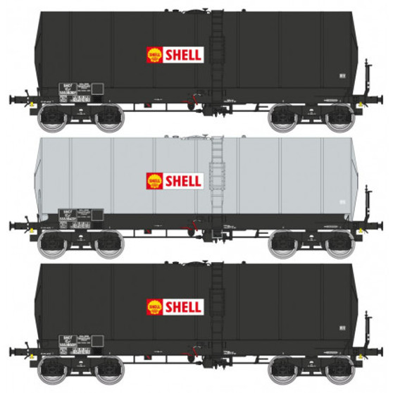 REE WB-663 SET DE 3 WAGONS CITERNE FAUVET-GIREL, BOGIES Y 23, SHELL (DC)(HO)